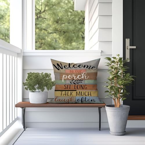 Jartinle Decorative Outdoor Pillow Covers 18x18 Inch