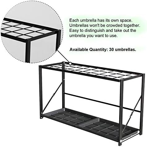 Industrial Folding Umbrella Stand with Drip Tray