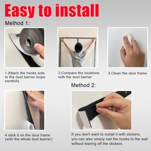 Dust Barrier Door Kit Magnetic Self Closing Gray 4x75