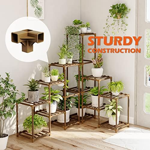 Bamworld 472 Inch Tall Plant Stand with 13 Slots