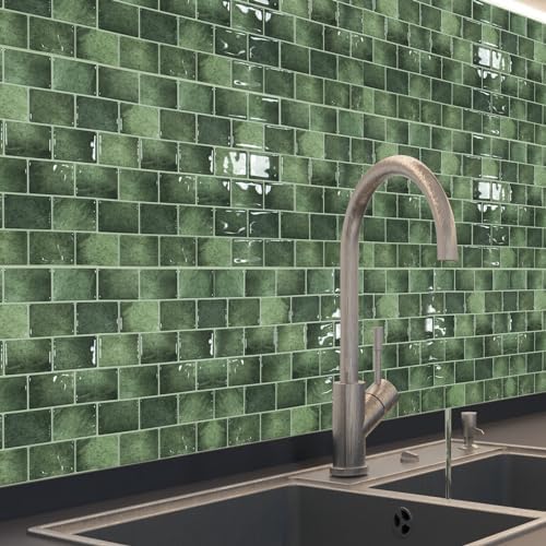 Art3d Green Peel and Stick Backsplash Tile 20-Pack