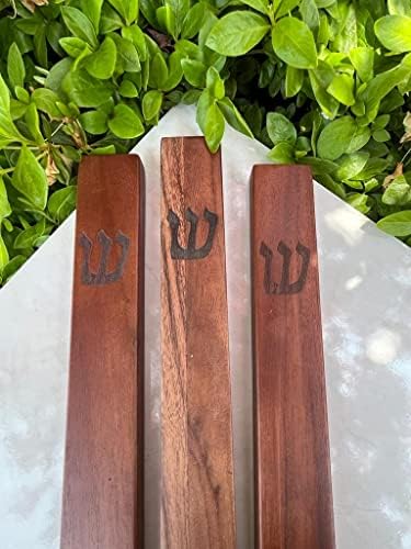 Wood Mezuzah Case with Scroll 13 Inches
