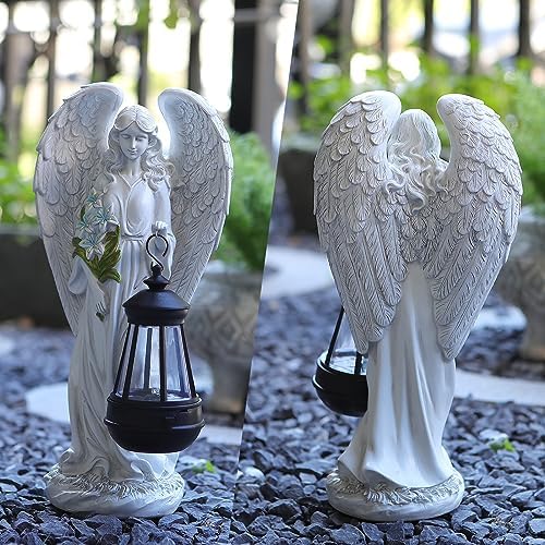 Solar Angel Outdoor Garden Decor Statues 132 Inches