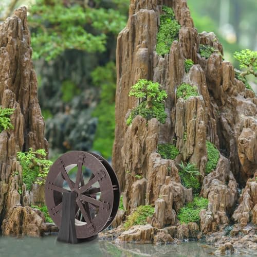 VOSAREA Water Wheel Fountain Decor for Fish Tank