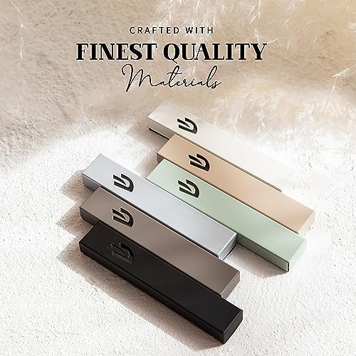SURI Classic Mezuzah Door Mount - 5 Inch Dark Gray Nirosta Self Stick