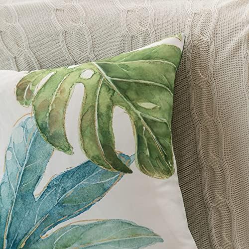 Tritard Green Tropical Leaf Pillow Covers Set of 2