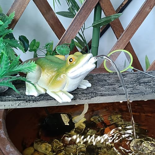 Resin Frog Water Spitter Statue for Outdoor Garden