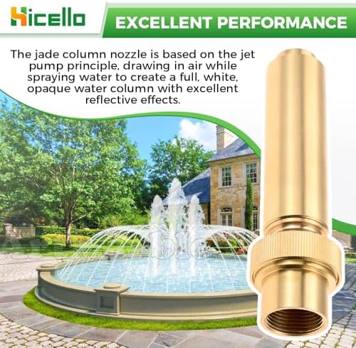 Brass Adjustable Jade Column Nozzle for Fountains