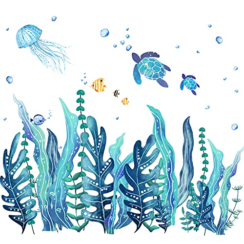 Tenare 5 Sheet Ocean Sea Turtle Wall Decals Stickers for Bedroom