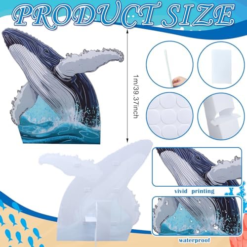 33 ft Great North VBS Whale Cardboard Cutout