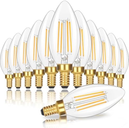 GoBright Dimmable E12 LED Bulbs 12-Pack 60W Equivalent