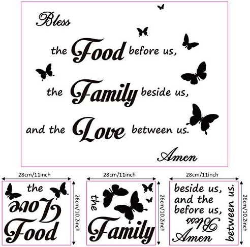 Kitchen Wall Stickers Family Blessing Decor 2 Sheets