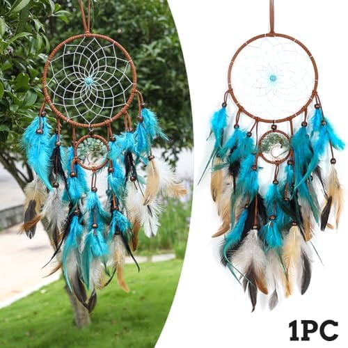 Blue Tree of Life Dream Catcher Wall Decor