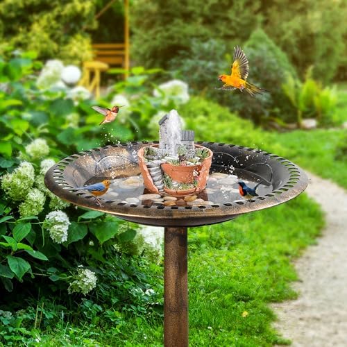 Saillong Bird Bath Fountain with Pump
