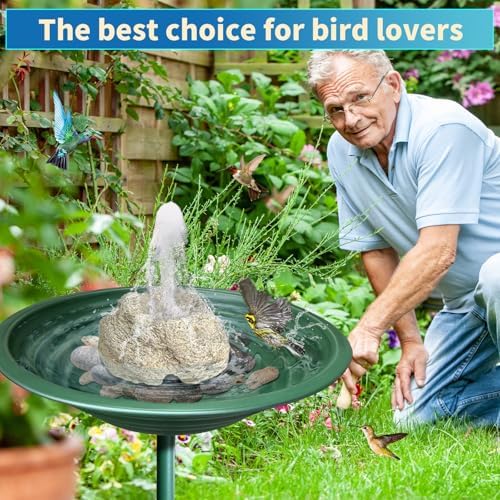 SAC SMARTEN ARTS Bird Bath Fountain with 75W Pump