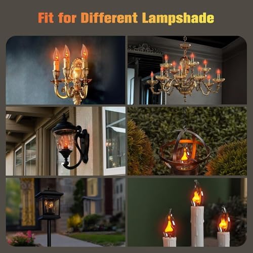 Hompavo Flame Light Bulbs 6 Pack E26 Decorative