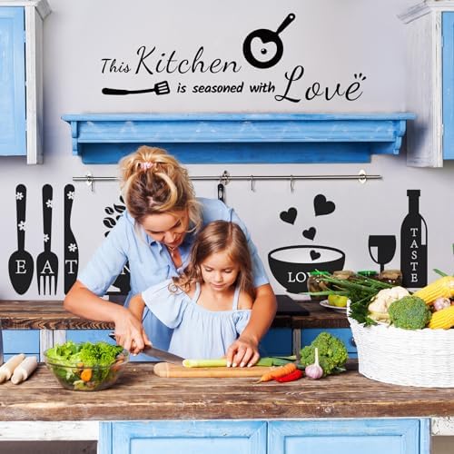 Rotumaty Kitchen Wall Stickers with Love Quotes Decor