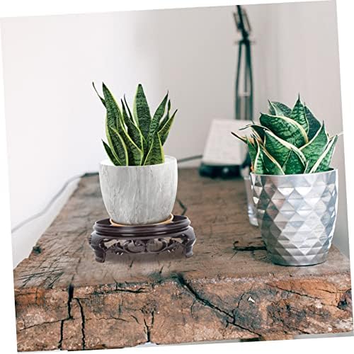 5Pcs Antique Style Round Flowerpot Base Stand for Elevated Planter Display