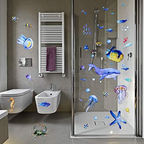 116 Piece Ocean Wall Decals for Kids Room Decor
