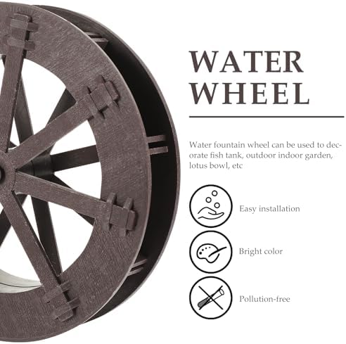 VOSAREA Water Wheel Fountain Decor for Fish Tank
