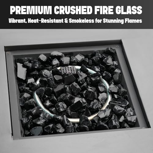 Mr Fireglass High Luster Black Fire Glass 10 Pounds