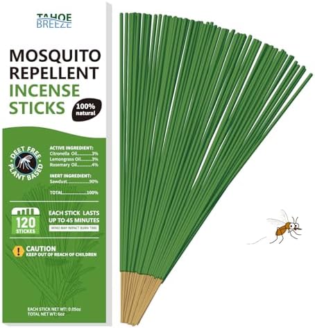 TAHOE BREEZE Mosquito Repellent Incense Sticks 120 PCS