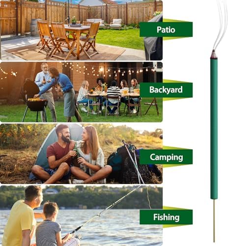 KICKOUTOR Natural Citronella Mosquito Repellent Sticks 12 PCS
