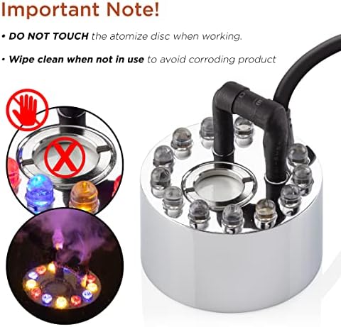 Alpine Corporation Single Jet Pond Fogger with LED Lights