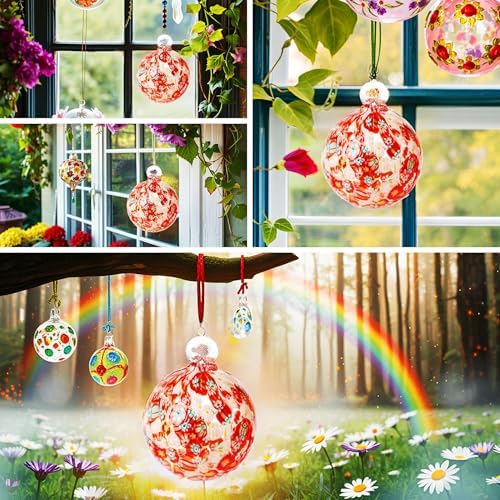 Hand Blown Glass Witch Ball Artistic Garden Gazing Ornament