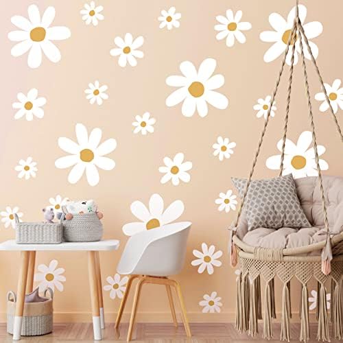 TaoBary 12 Sheets Daisy Wall Decal for Home Decor