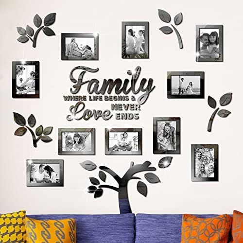 Family Tree Wall Decal 3D Acrylic Mirror Sticker
