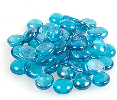 Shiny Stone High Luster Fire Glass Gravel 17-19mm Dark Aquamarine