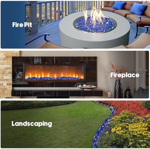 Skyflame 15LB Fire Glass for Propane Fire Pit