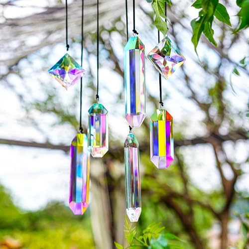 7 Piece Rainbow Crystal Sun Catcher Set
