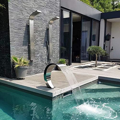 Stainless Steel Pool Fountain with Waterfall Effect