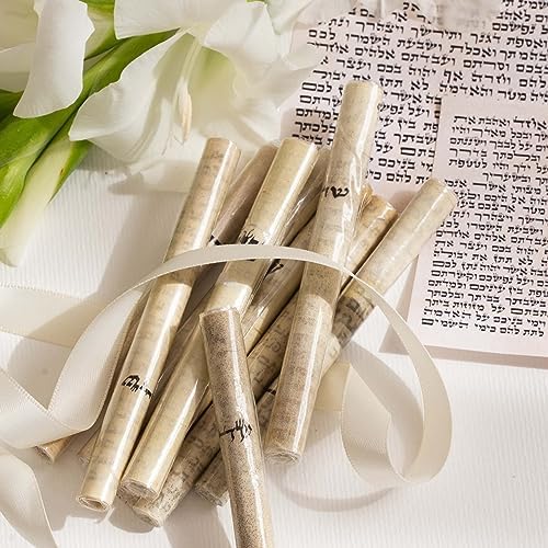SURI Kosher Mezuzah Scroll 4 Inches Handwritten by Rabbi