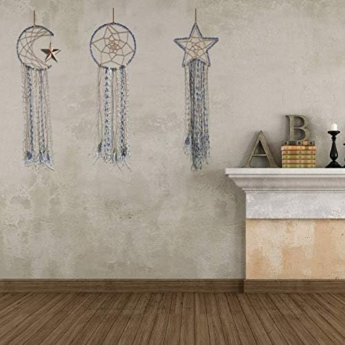 Jetec 3 Piece Blue Dream Catcher Wall Decor