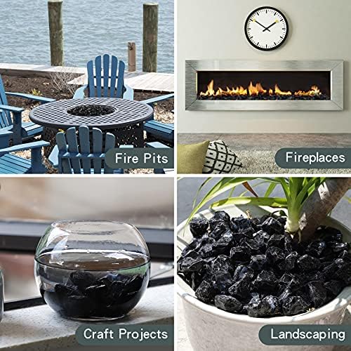 Mr Fireglass High Luster Black Fire Glass 10 Pounds