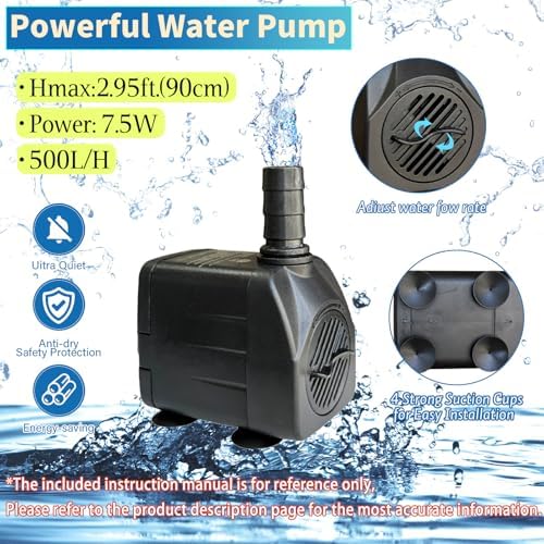 SAC SMARTEN ARTS Bird Bath Fountain with 75W Pump