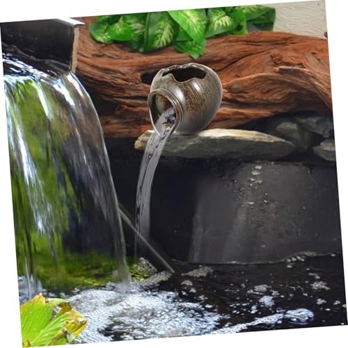Ceramic Jar Solar Fountain Garden Decor