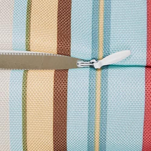 DII Summer Stripe Throw Pillow Covers Set of 2 18x18