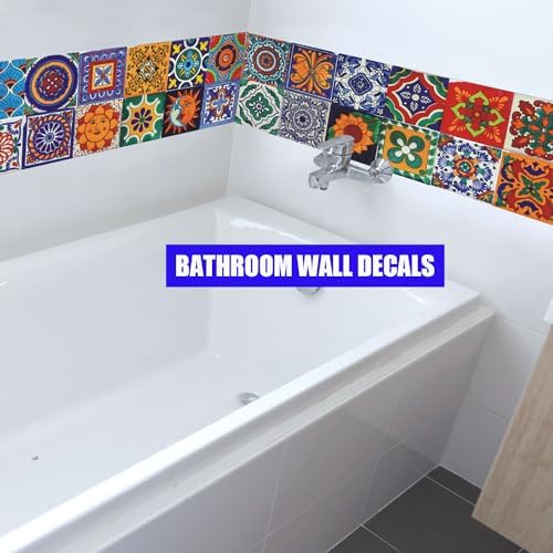 24Pcs Tile Stickers Bohemian Style Peel and Stick Wall Decor