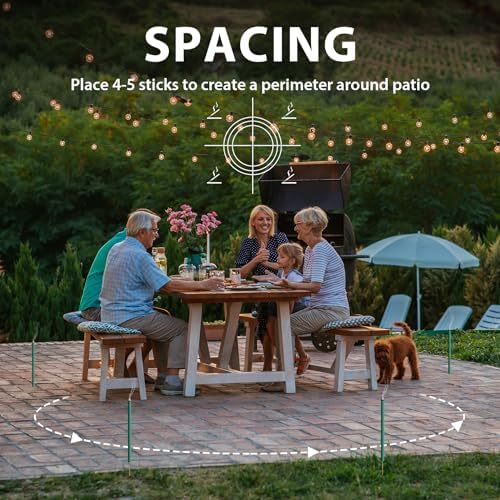 KICKOUTOR Natural Citronella Mosquito Repellent Sticks 12 PCS