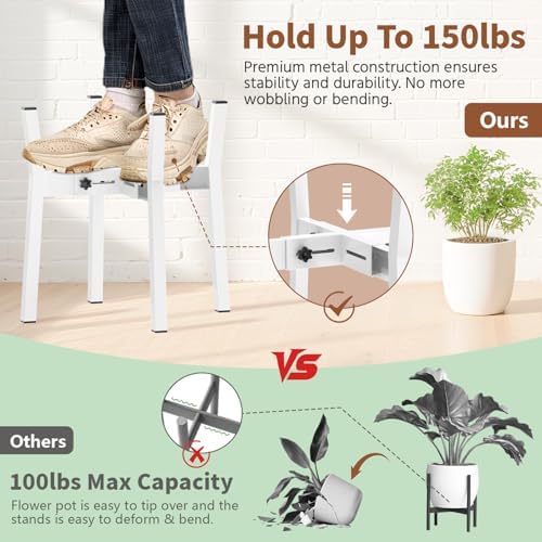 LASZOLA Heavy Duty Metal Plant Stand for Large Pots