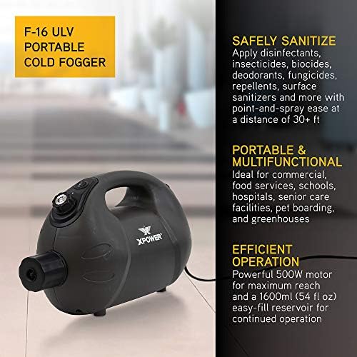 XPOWER F-16 ULV Cold Fogger for Pest Control and Cleaning
