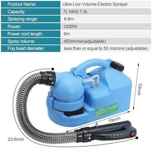 NuFlySic ULV Fogger 7L Electric Portable Sprayer