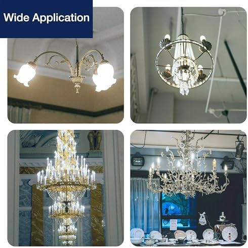 Frosted Flame Tip Chandelier Light Bulb 40W E12 6 Pack