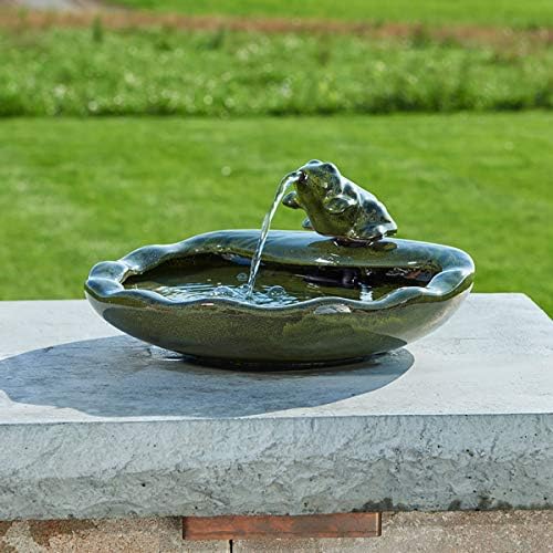 Smart Solar Ceramic Frog Water Feature