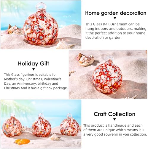 Hand Blown Glass Witch Ball Artistic Garden Gazing Ornament