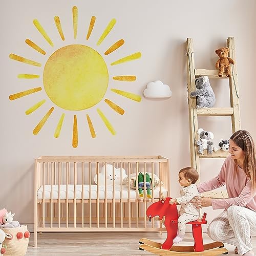 417 X 398 Boho Sun Wall Decals Peel and Stick